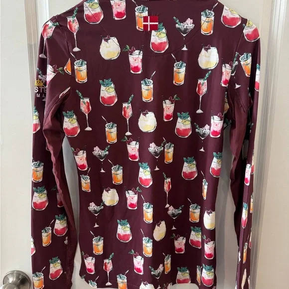 Kastel Cocktail Print LS 1/4 Zip Sunshirt - Picture 2 of 3